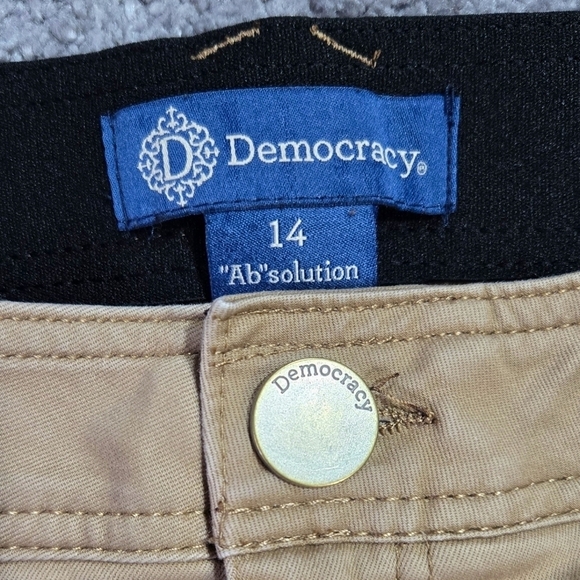 Democracy Absolution Tan High Rise Roll Cuff Cargo Pocket Cargo Utility Pants - Picture 9 of 11